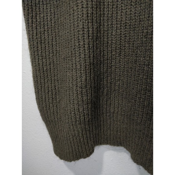 3/$20 Zara Brown Mohair Wool Blend Knit Off Shoulder Sweater Tunic M - Picture 6 of 7